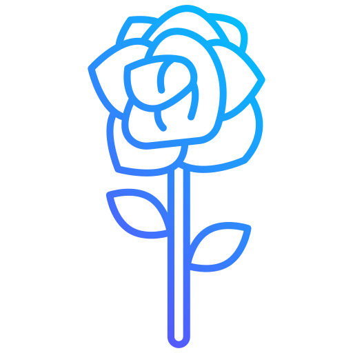 czerwona róża Generic gradient outline ikona