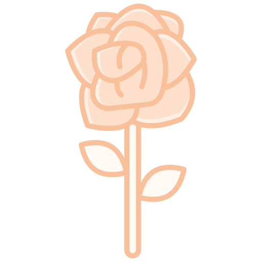 czerwona róża Generic color lineal-color ikona
