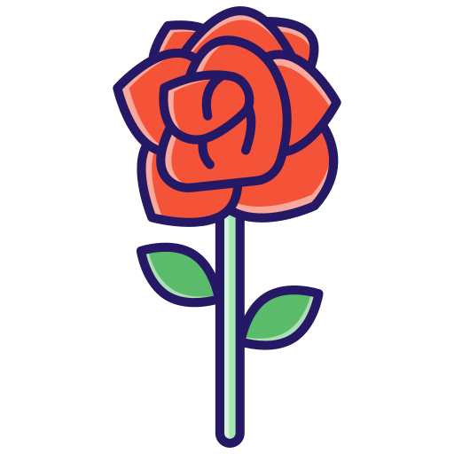 rote rose Generic color lineal-color icon