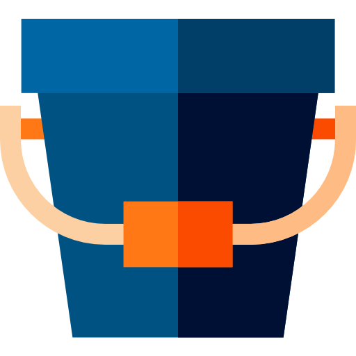 Bucket Basic Straight Flat icon