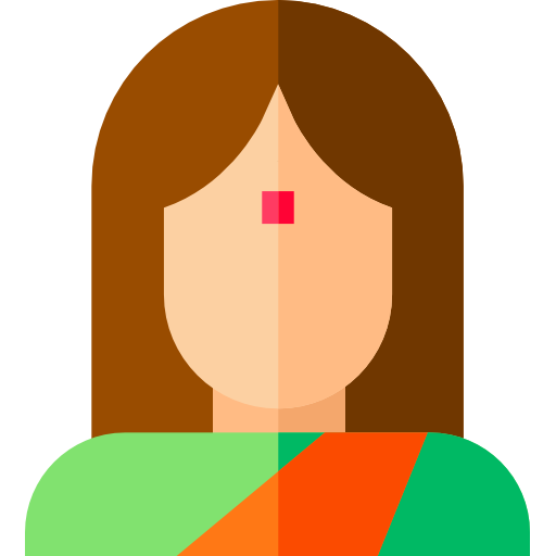 Indian woman Basic Straight Flat icon