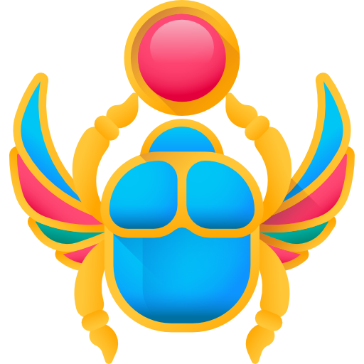 escarabajo 3D Color icono