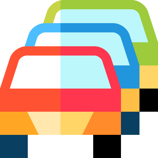 desfile de automóviles Basic Straight Flat icono