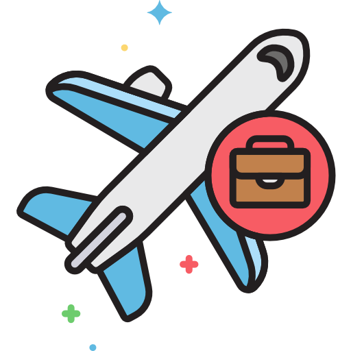 Business travel Flaticons Lineal Color icon