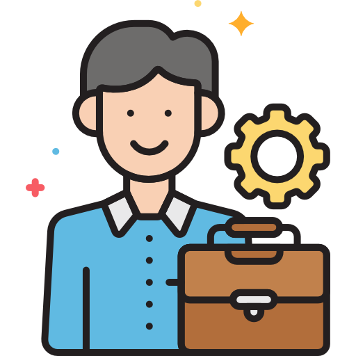 Businessman Flaticons Lineal Color icon