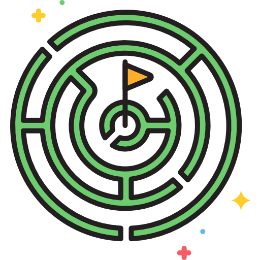 Labyrinth Flaticons Lineal Color icon