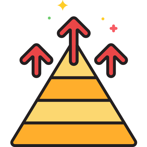 pirámide Flaticons Lineal Color icono