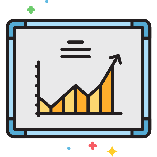 analisi di mercato Flaticons Lineal Color icona