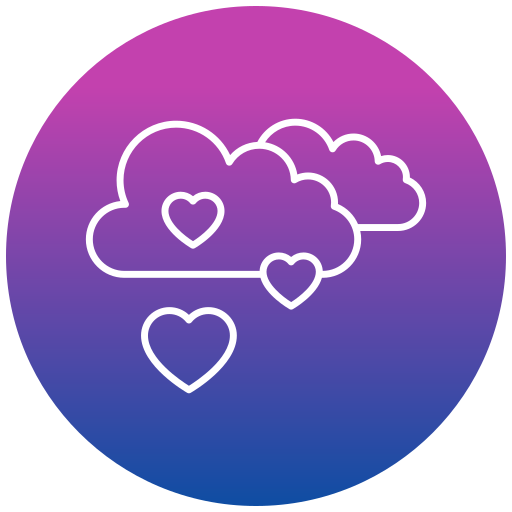 사랑 구름 Generic gradient fill icon