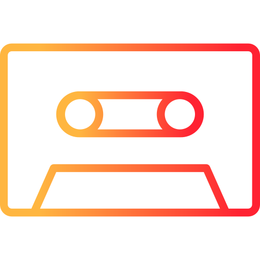cassette bandje Generic gradient outline icoon