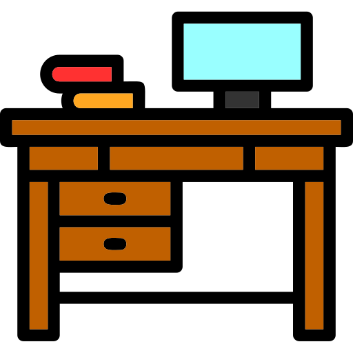 escritorio de oficina Generic color lineal-color icono