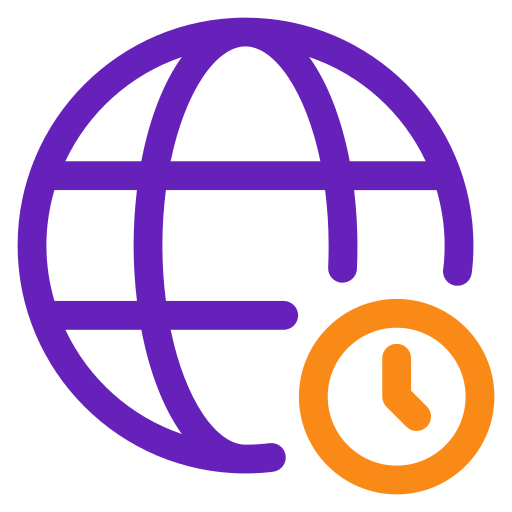 세계 시간 Generic color outline icon
