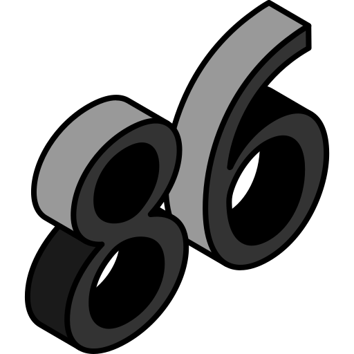 Eighty six Generic color lineal-color icon