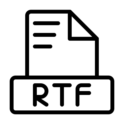 Rtf Generic black outline icon