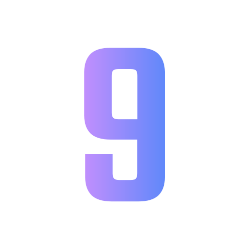 Nine Generic gradient fill icon