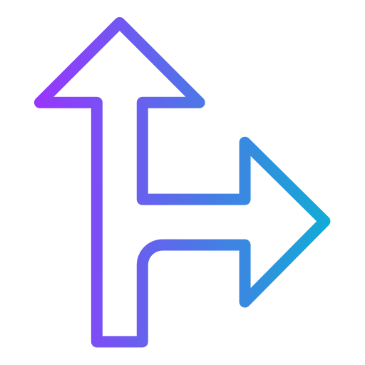 Т-переход Generic gradient outline иконка