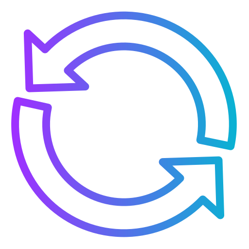 ronde pijlen Generic gradient outline icoon