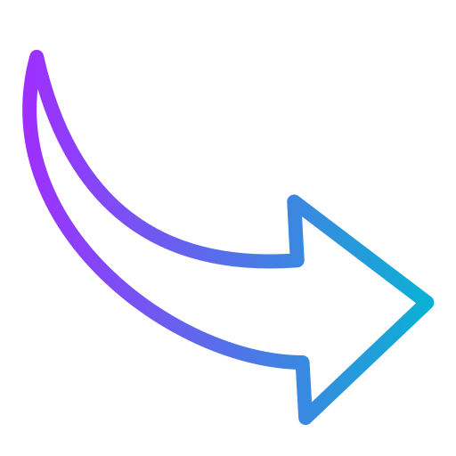 flecha curva Generic gradient outline icono