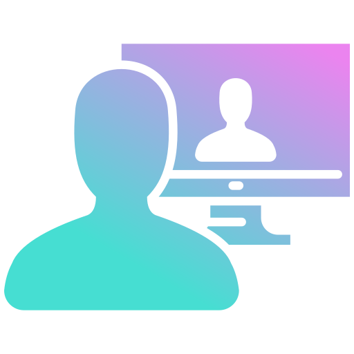 Online conference Generic gradient fill icon