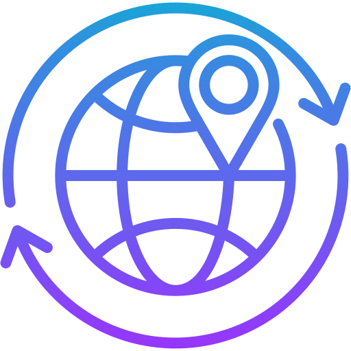 wereldwijde verzending Generic gradient outline icoon