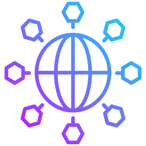 グローバルネットワーク Generic gradient outline icon