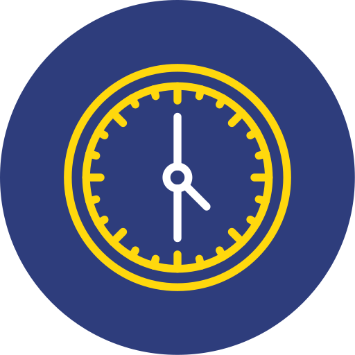 reloj de tiempo Generic color fill icono