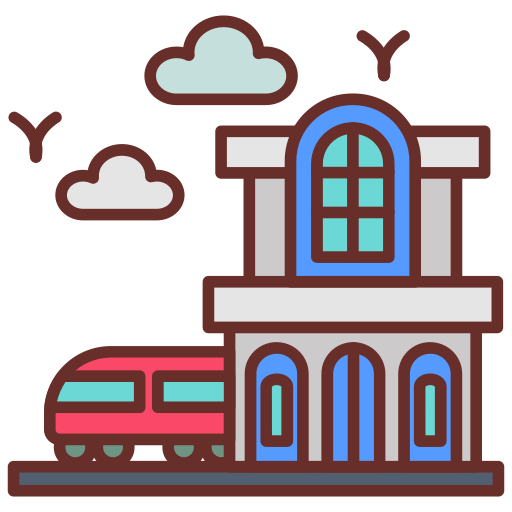 Train station Generic color lineal-color icon