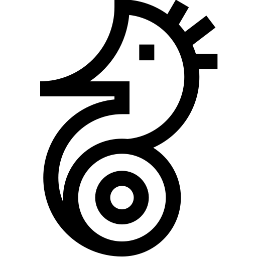 zeepaardje Basic Straight Lineal icoon