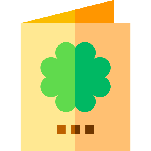 tarjeta de felicitación Basic Straight Flat icono