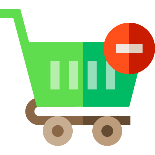 Shopping cart Basic Straight Flat icon