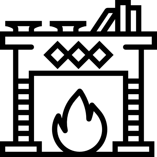 Fireplace Basic Miscellany Lineal icon