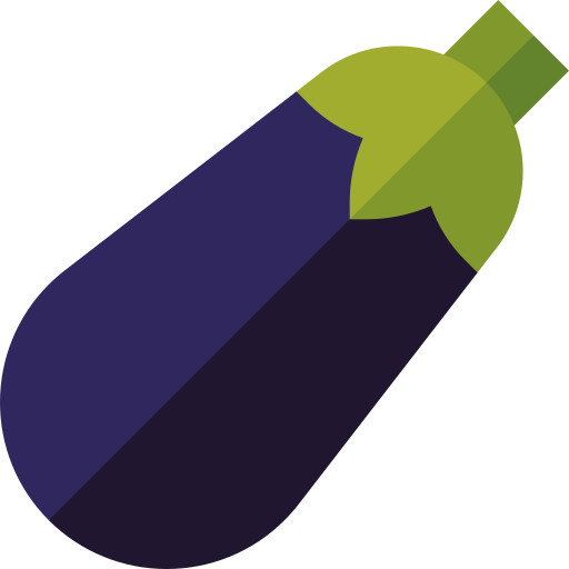 aubergine Basic Straight Flat icoon