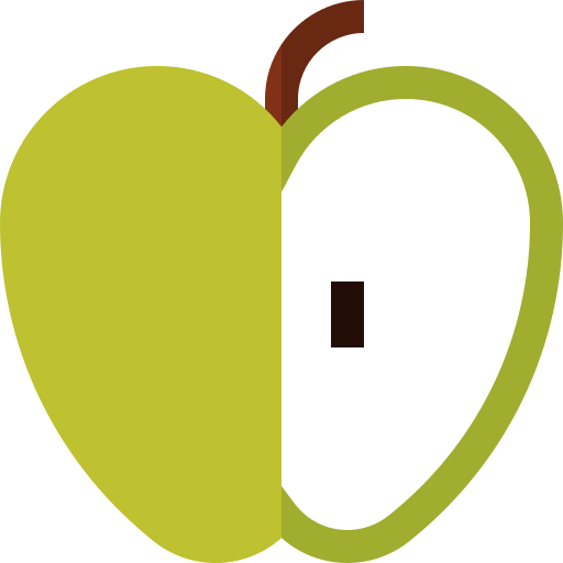 яблоко Basic Straight Flat иконка
