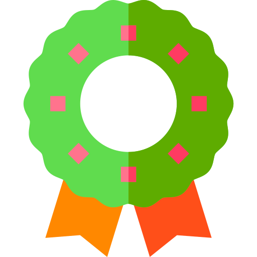 Wreath Basic Straight Flat icon