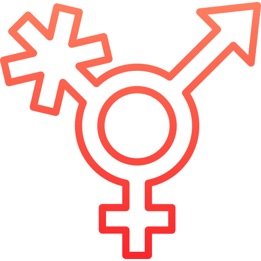 transgender Generic gradient outline icona