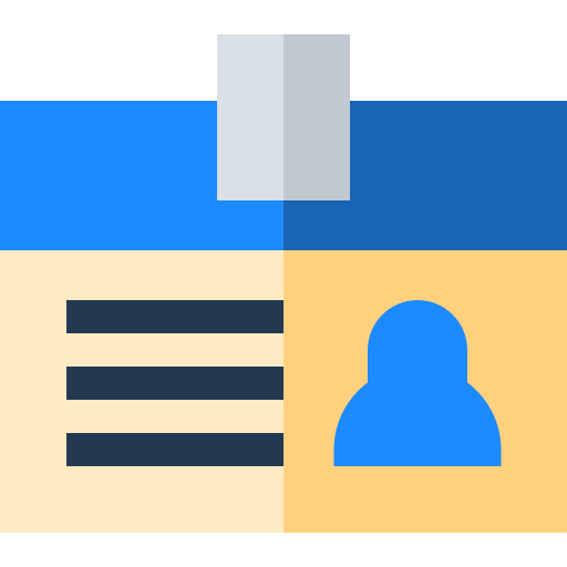 tarjeta de identificación Basic Straight Flat icono