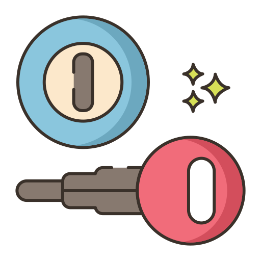 buco della serratura Flaticons Lineal Color icona