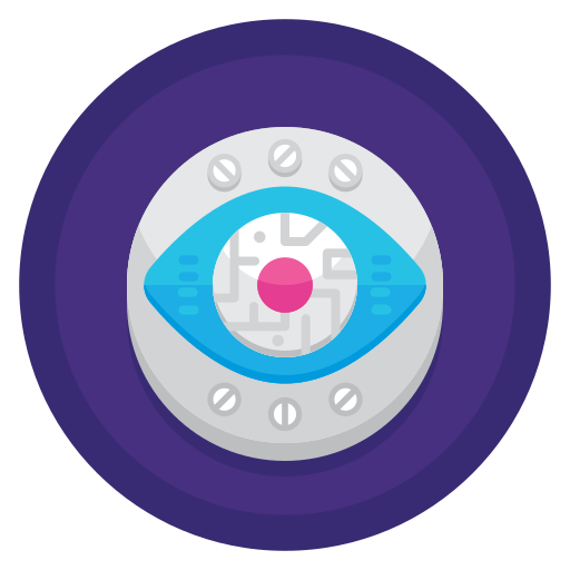 Eye Flaticons Flat Circular icon
