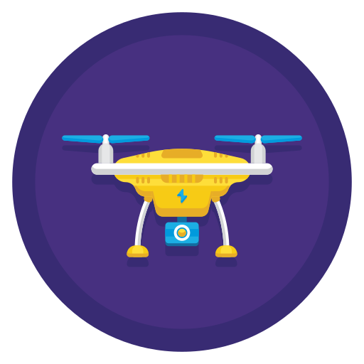drone Flaticons Flat Circular icoon