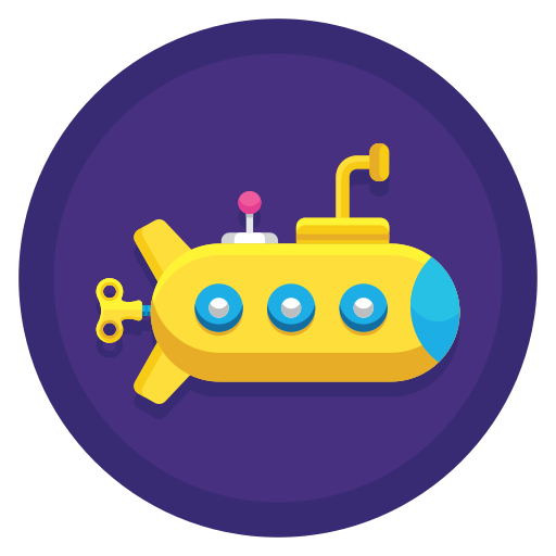 Submarine Flaticons Flat Circular icon