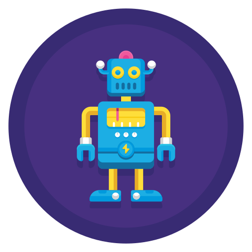 Robot Flaticons Flat Circular icon