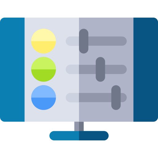 televisión inteligente Basic Rounded Flat icono