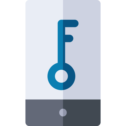sleutel Basic Rounded Flat icoon