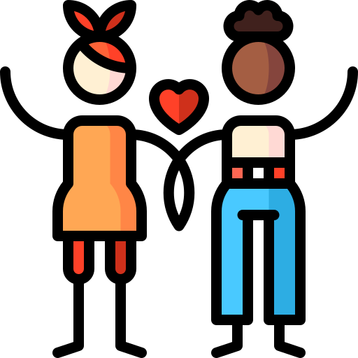 lesbijka Puppet Characters Lineal Color ikona