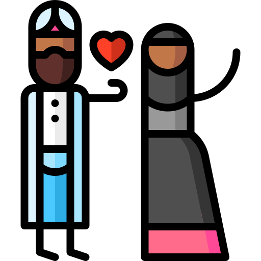 Love declaration Puppet Characters Lineal Color icon