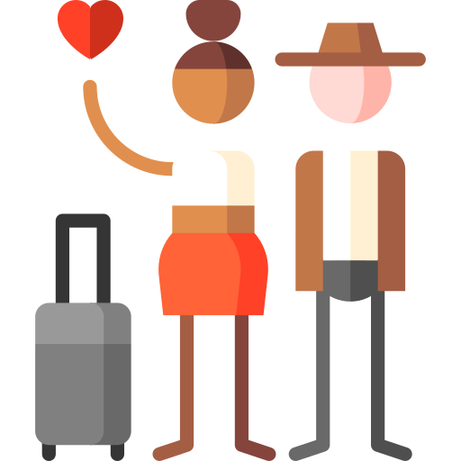 Travel Puppet Characters Flat icon