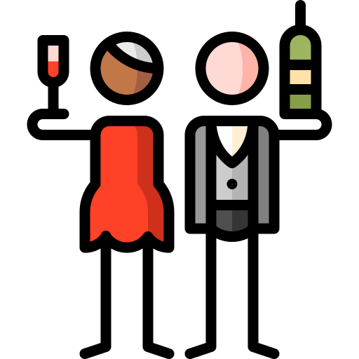 Wine tasting Puppet Characters Lineal Color icon