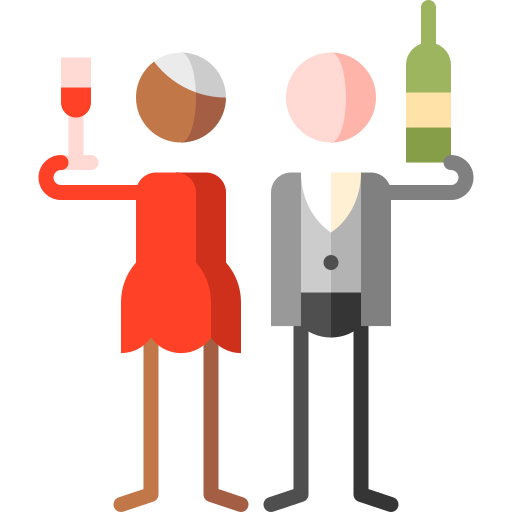Wine tasting Puppet Characters Flat icon