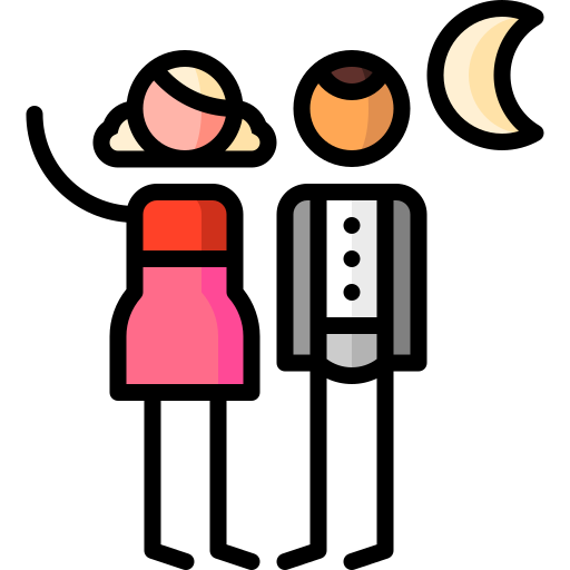 月 Puppet Characters Lineal Color icon