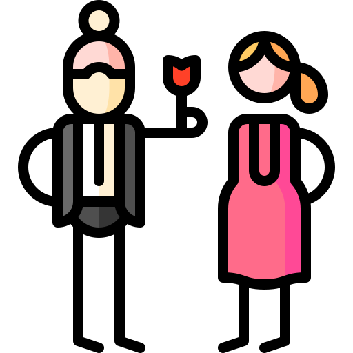 Flower Puppet Characters Lineal Color icon